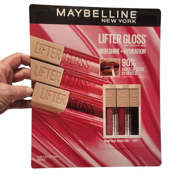 Maybelline Lifter Gloss Trio - Nude, Red, Pink - Picture 1 of 8